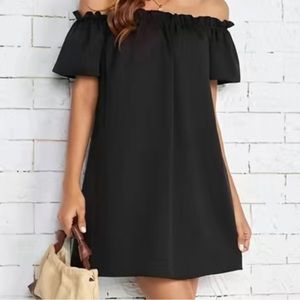 Off the shoulder ruffle hem dress size S
